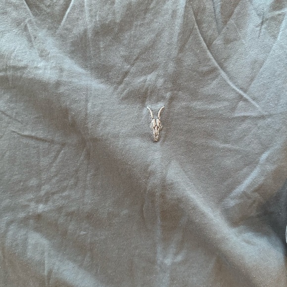 Allsaints XXL grey v-neck short sleeve tee - Picture 2 of 2